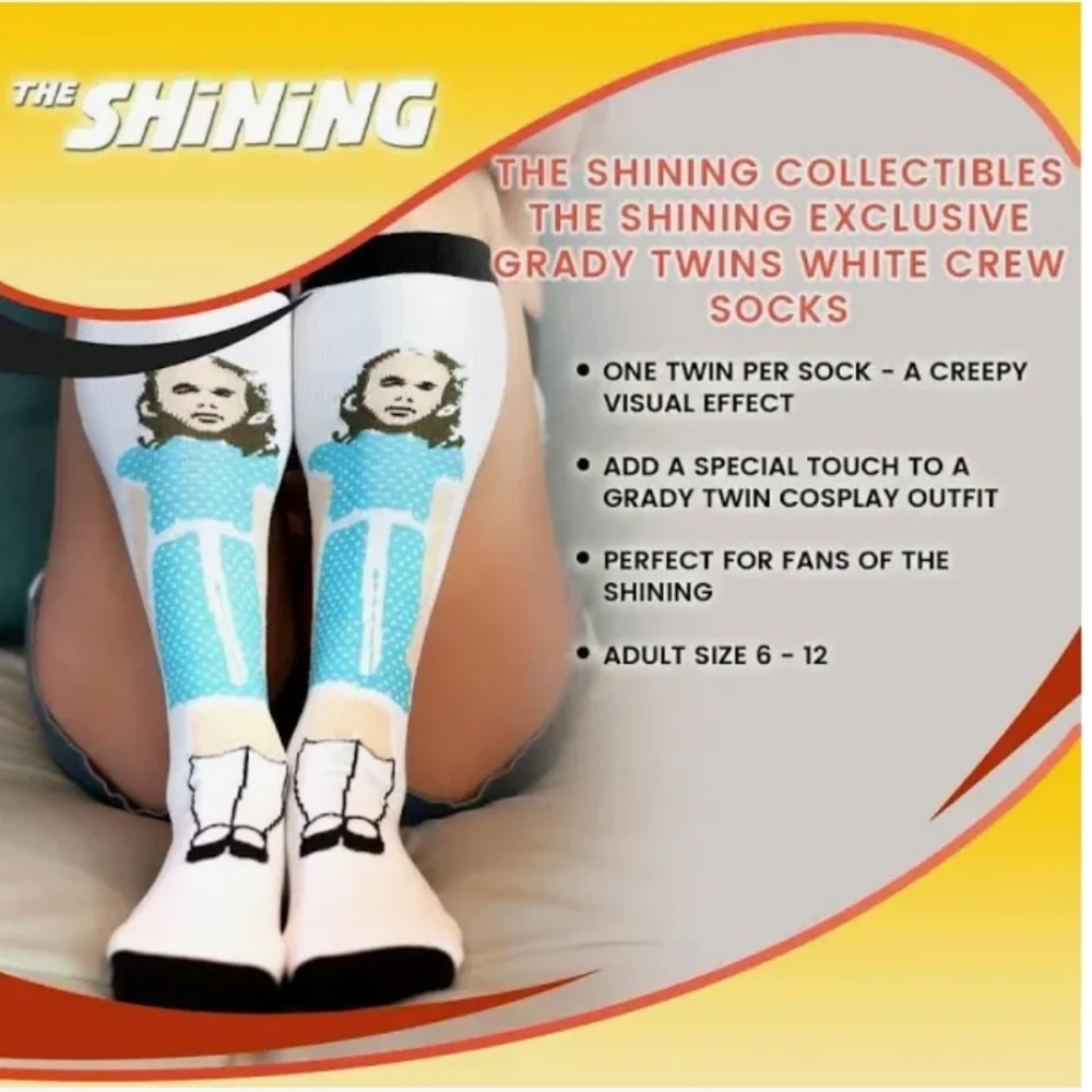 The Shining Exclusive Grady Twins white crew socks